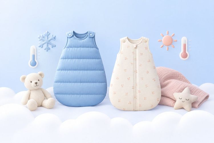 Baby-Schlafsack mit Body für die Nacht